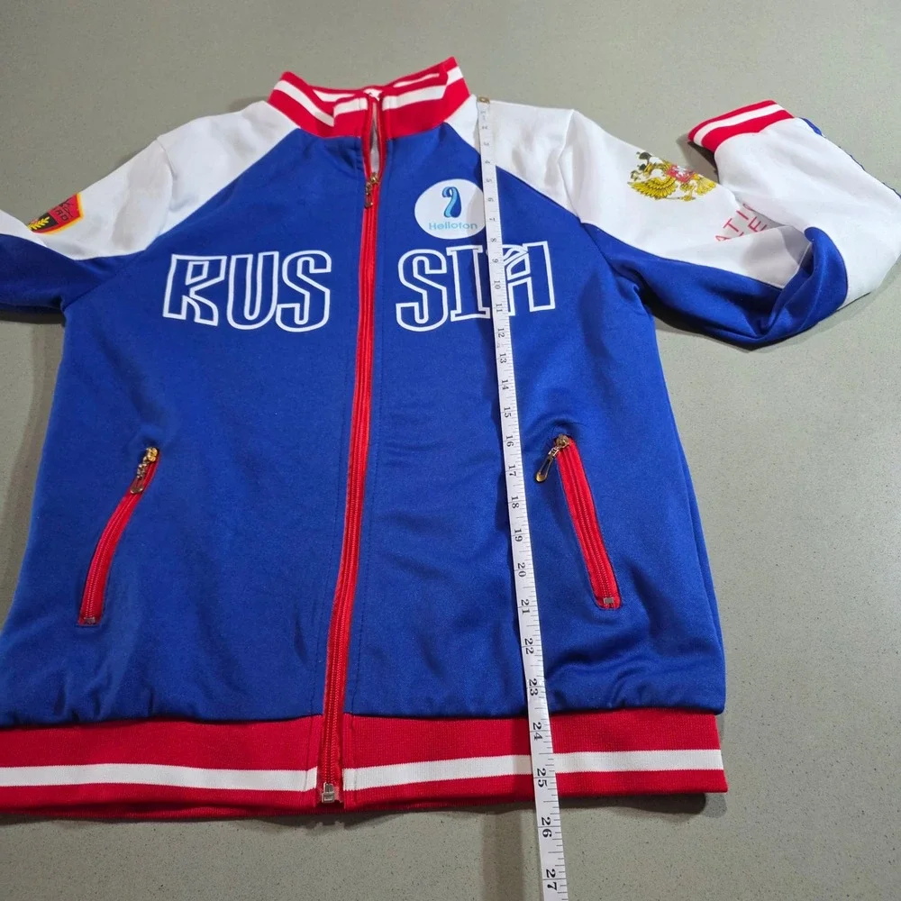 Russia National Team Track Jacket Blue White Red Full Zip Mens Large Fits like M